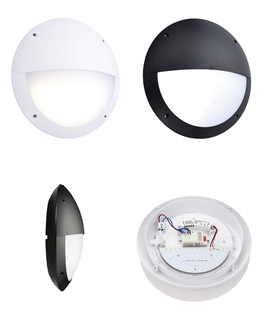 LED IP65 Bulkhead Lights with Built In Microwave Sensor - 12w 6000 Lumen