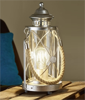 Fisherman Table Lantern with Rope Handle