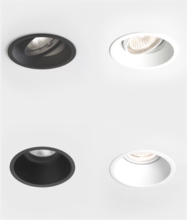 Mains Low Glare White or Black Downlight for GU10 Lamps