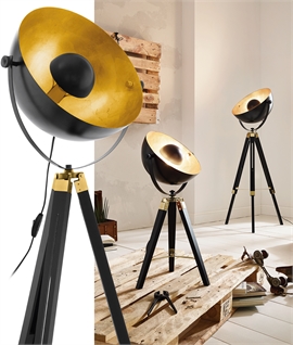 Tripod Lamps with Parabolic Reflector - Floor and Table versions