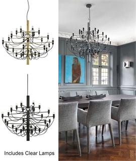 godtgørelse Se insekter børste 2097 / 18 Chandelier by Flos with Clear Lamps