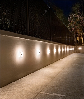 Outdoor Wall Lights Up Down LED Bricklight Integral PIR Modern Garden Lighting