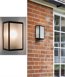 Contemporary Flush Wall Lantern with PIR Movement Sensor
