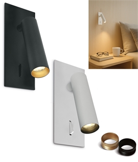 Semi-Recessed Adjustable LED Reading Light - Switched, Integrated LED and 3000K Output