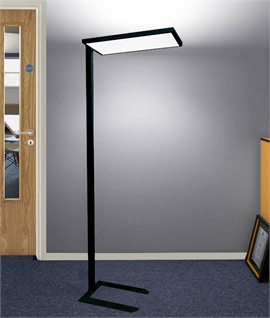 Freestanding Office Floor Light with Integral Dimmer - Direct & Indirect Lighting