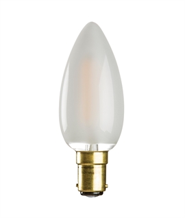B15d LED Filament Candle Lamp - Clear or Frosted