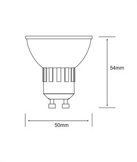 GU10 LED 2.5w Mains Lamp - Budget Option 