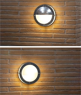 Galvanised Bulkhead Outdoor Light for Mains Bulbs - Plain or Eyelid Design