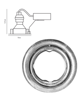 Galvanised Soffit Downlight For LED Lamps - Adjustable Wallwashing