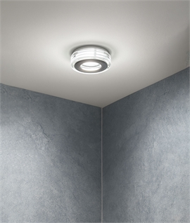 Luxury Glass Downlight for Bath and Showers - Uses GU10 LED Lamps