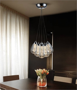 Schuller Taccia Glass Cluster Pendant with Bubble Detail