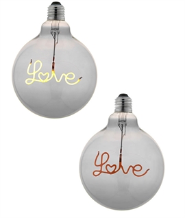 E27 4w 125mm Globe LOVE Filament - Soft Illumination