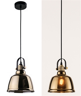 Gold Mirror Glass Pendant Light – Last One Remaining & Priced to Clear