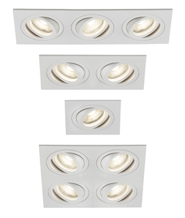 Square Grid Adjustable Interior Downlight For GU10 Lamps