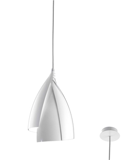 Grok White Tulip Pendant Light - Modern Layered Design