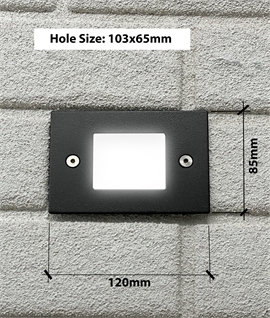 Stainless Steel Recessed LED Half Brick Light