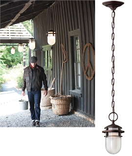 Nautical Style Chain Suspended Lantern in Two Colours