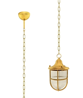 Marine Style Solid Brass Pendant Lantern - IP54 