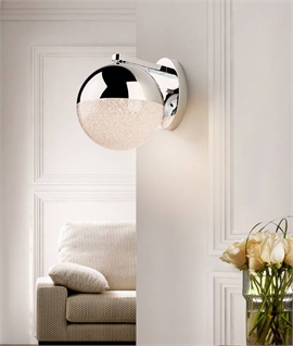 Chrome Ball LED Glitter Wall Light