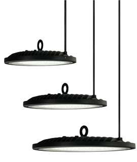 IP65 Wide Beam High Bay LED Lighting - Three Physical Sizes 100w, 150w & 200w