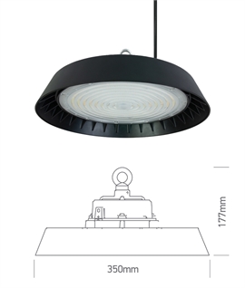 IP65 LED High Bay Light IP65 SON Replacement - CCT Variable and power adjustable 120w, 160w or 200w SMD