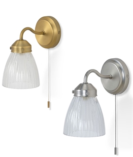 La Parisienne Wall Light in Satin Nickel or Satin Brass IP44