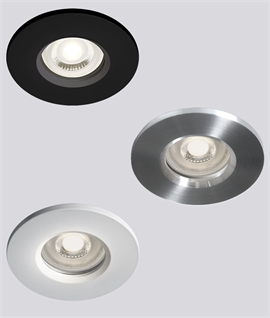 Mains GU10 Downlight IP65 - White, Black or Brushed Aluminium