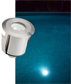 Compact 45mm LED Groundlight - IP68 Rated and 316 Marine Stainless Steel