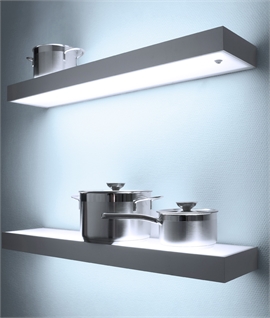 Modern LED Box Shelves - Strong Aluminium Frame Envelops Floating Glass, Casting a Stylish Glow in Your Space