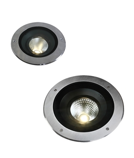 Recessed In-Ground Luminaire with Adjustable Light Distribution - COB LED