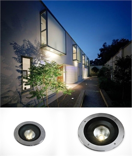 Recessed In-Ground Luminaire with Adjustable Light Distribution - COB LED