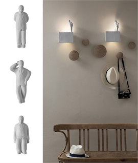 Ceramic Wall Light with Fun Figures - Umarell by Giorgio Biscaro