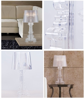 Transparent Kartell Bourgie Style Table Lamp