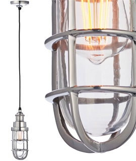 Polished Aluminum Fisherman Pendant Light: Modern Elegance with Rustic Charm