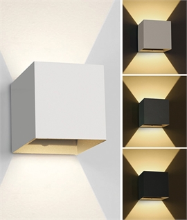 Wide Beam LED Up and Down Wall Light - IP54 Rated
