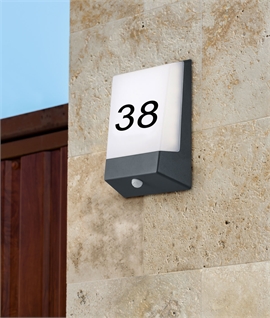Dusk Sensor LED Outdoor Wall Light with Numbers