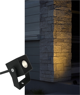 Mini Cube LED Spotlight in Anthracite - Adjustable 1w 3000k Warm White