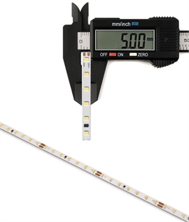 9.6W per Metre White LED Tape Light, 140 LEDs per Metre, 5mm Wide, 5m Reel
