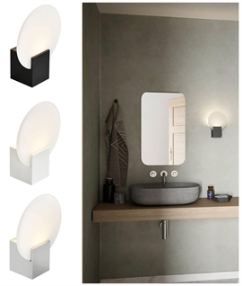 Round Glass LED Wall Light - IP44 & 3-Step Dimmable