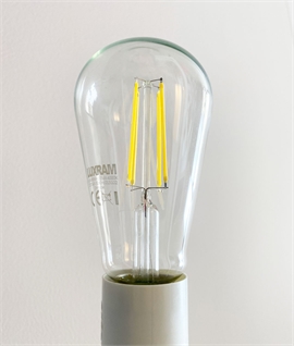 E27 LED Rustica Tip 6.5W Clear Lamp - Dimmable LED Filament 
