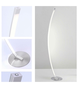 Curved LED Floor Lamp With Touch Dimming Option