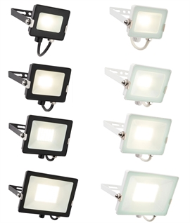  Slim LED Prismatic Lens Exterior Floodlight - Black or White