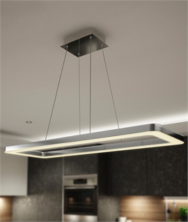Modern Wire Suspended Crystal and Chrome Light - IP44 Rated