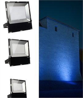 RGB + CCT Outdoor LED Floodlights with RF Control – 50W, 100W and 200W Options, IP65 Rated