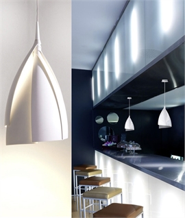 Grok White Tulip Pendant Light - Modern Layered Design