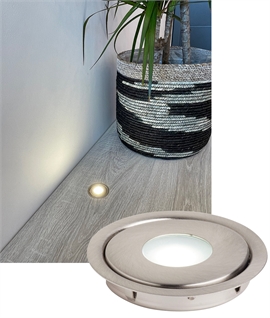 Waterproof Recessed LED Floor Lights for Laminate, Wood & Tile - Slim & Robust in Stainless Steel