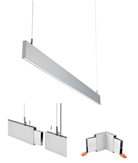 Slim & Sleek Suspended LED Linear Module - Easily Linkable For A Continuous Profile.