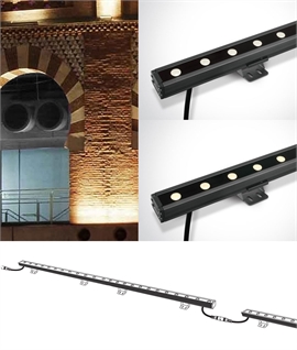 IP66 Linear LED Wall Washer - Asymetric Light Distribution 60 x 20 Degree Beam Angle