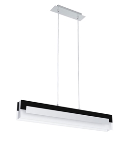 Monochrome Long Island Pendant Light - 75cm, Adjustable Height