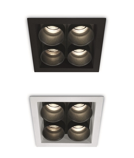 Low Glare Controlled Beam Grid Downlight - Square Bezel